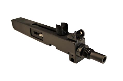 Like the MAC 10 they are made of a formed sheet metal lower receiver containing the trigger mechanism and square tube <b>upper</b> receiver, housing the barrel and bolt assembly. . Vmac9 upper
